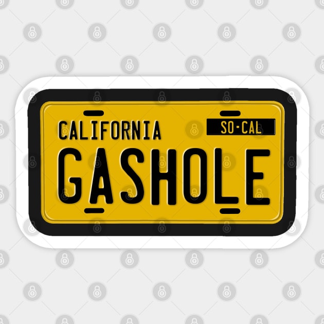 Gashole Plate Sticker by GASHOLE